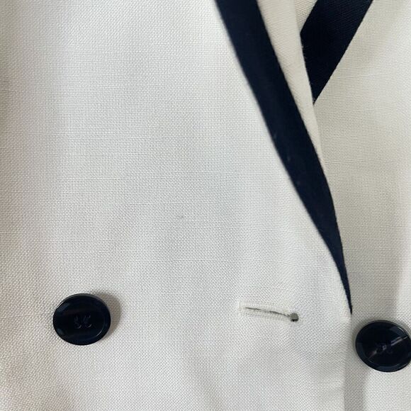 Vintage Jacqueline Ferrar Womens Blazer White Multi-Color Size 14 Viscose Blend - Picture 10 of 10